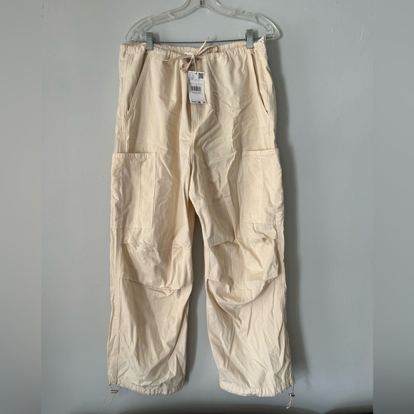 Mango Garment Dyed Parachute Trousers Cargo Pants - Picture 4 of 7